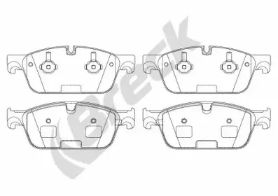 Комплект тормозных колодок, дисковый тормоз BRECK купить